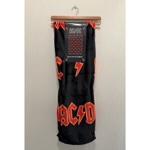 AC/DC Rock Band Logo Silk Touch Throw Blanket – 50" x 70" – NWT